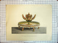 Original Old Antique Print Colour Enamelled Atardan Jeypore Rajputana