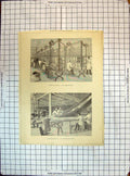 Antique Print Hotel Des Postes Triage Plis Timbrage Lettres Post Fice Paris