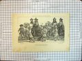Old Antique Print Promenade Magistrats Paris Street Procession Travellers