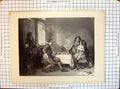 Old Engraving Victim Ladies Whispering Man Readin Letter Sangster Egg