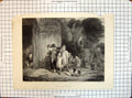 Antique Print Children Going To School Puppy Dog Ridgway Webster Engraving 19th