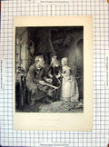 Old Scene Visit Armourer Children Man Bow Arrow Engraving Lightfoot O Victorian