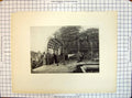 Original Old Antique Print Engraving Men Sword Duel Fight Lady Garden Scene
