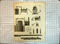 Antique Old Print Light Apparatus Gas Brodies Pillars Light-Houses Engraving