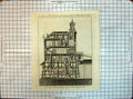 Antique Old Print Engraving Machine Raising Water Pont Neuf Paris Machinery
