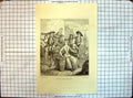 Old Antique Print Dame Halle Sous Louis Lady Selling Fish Street Market