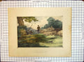 Original Old Antique Print Colour Rabbit Shooting Animals Sport Weigall Ref.2