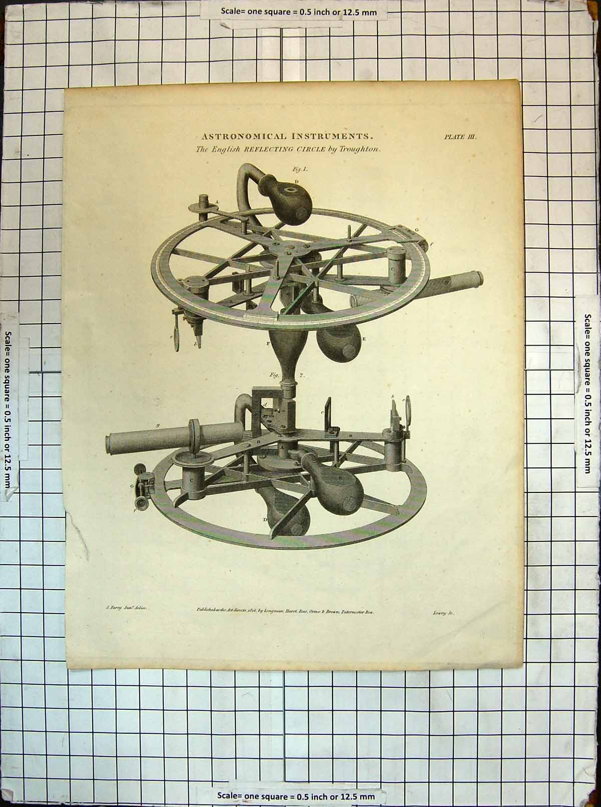 Old Astronomical Instruments Reflecting Circle Troughton Farey Lowry