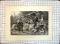Original Old Antique Print Nine Worthies Women Men Dog Hillingford Lightfoot