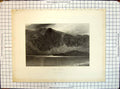 Original Old Antique Print Wimperis Lewis Small Lake Llyn Idwal Wales