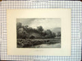 Original Old Antique Print Norham Castle Appleton Kewan Willmore