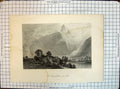 Original Old Antique Print Romsdalhorn From Aak Norway Woodward Heawood
