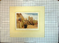 Original Old Antique Print Colour Jesus College Building Architecture