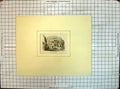 Original Old Antique Print Colour Hall Building Architecture