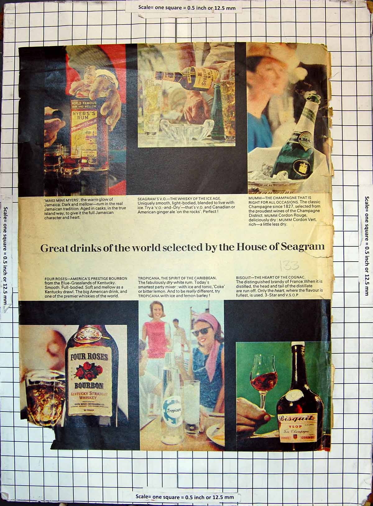 Old Drinks World Seagram Four Roses Bourbon Run Bisquil Civilian War