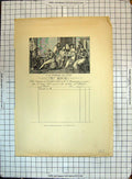 Old Antique Print Famille Jura People Meeting Theatre Gaiety Spectators