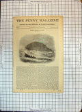 Old British Fisheries 1837 Fishing Boat Alban'S Head Palace Barcelona 19th