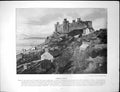 Old Print Harlech Castle Fortress County Town Merioneth Byrons Elm Harrow