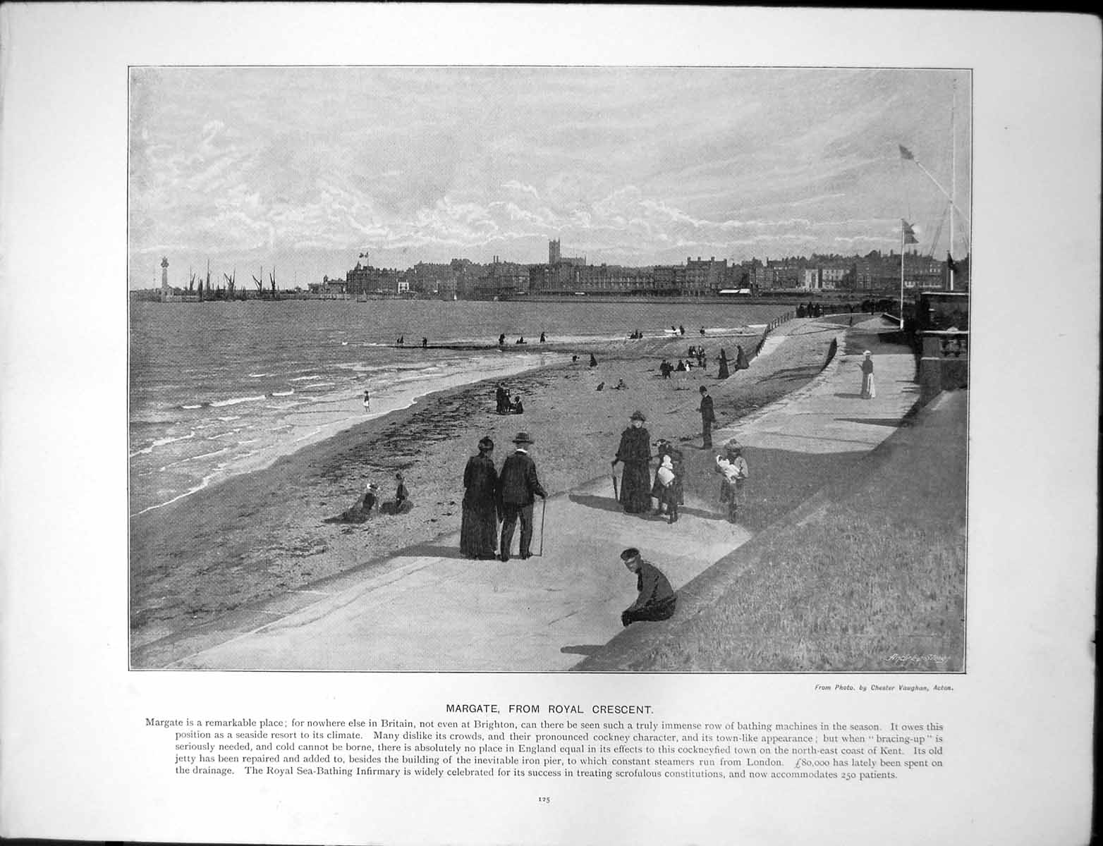 Antique Print Margate Royal Crescent Beach Monnow Bridge Gatehouse Monmouth