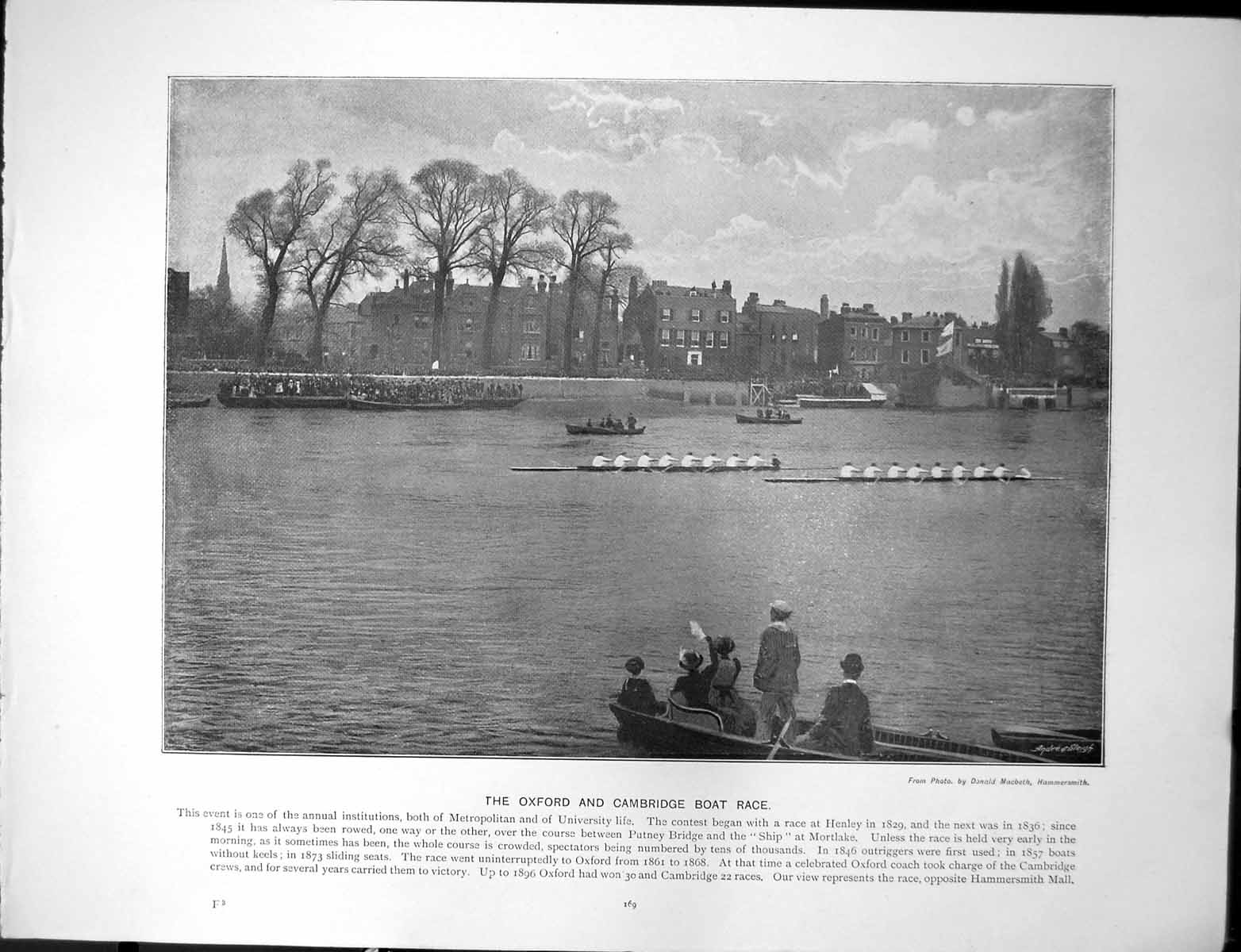 Antique Print Oxford Cambridge Boat Race Derby Day Epsom Grandstand Horses 19th