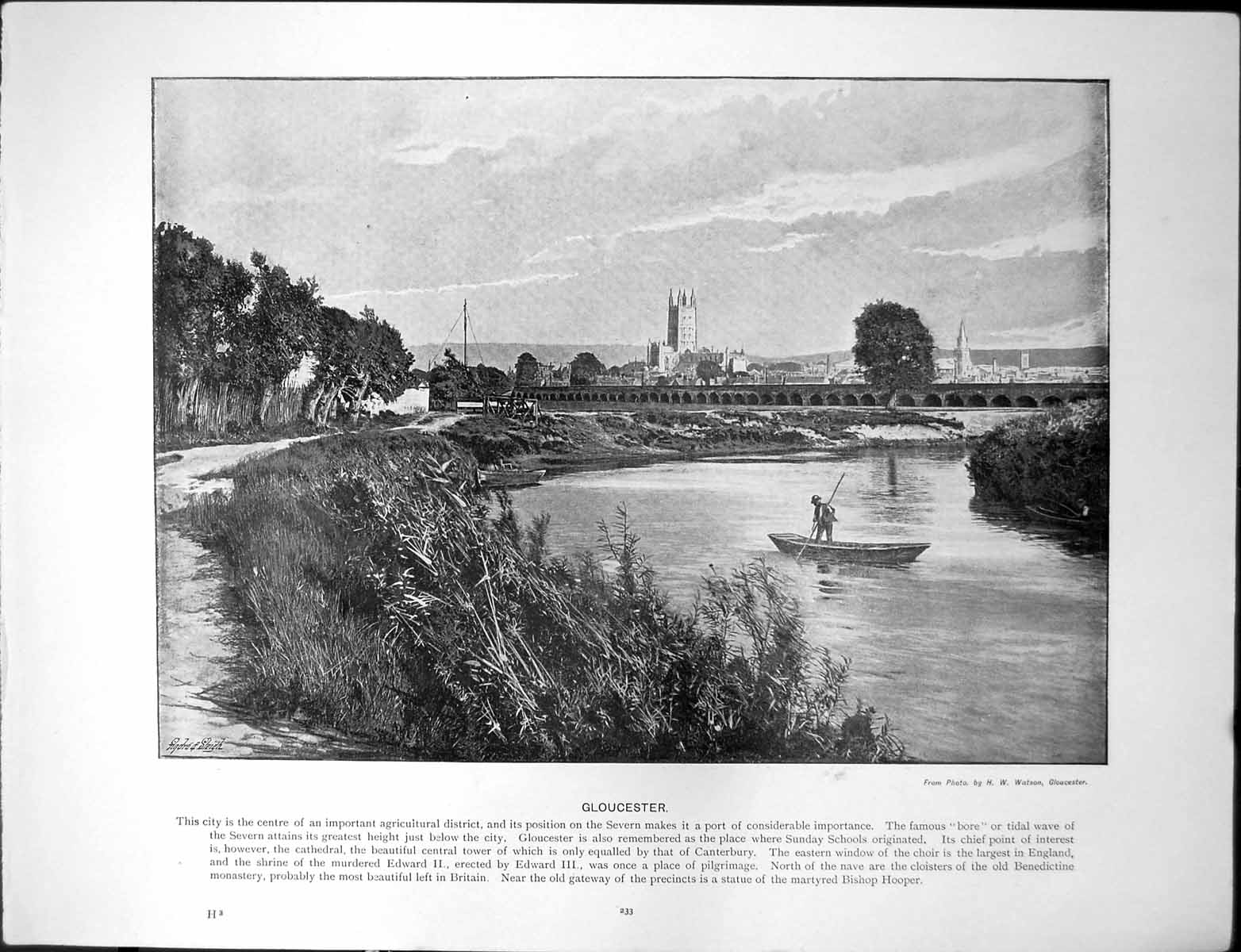 Old Print Gloucester Severn Agricultural Centre Eastbourne Parade Seaside