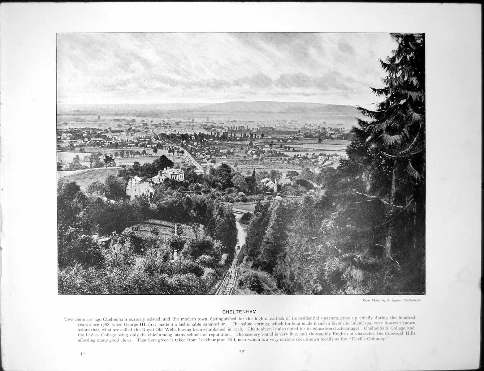 Antique Old Print Cheltenham Inland Spa College Pembroke Castle Milford Haven
