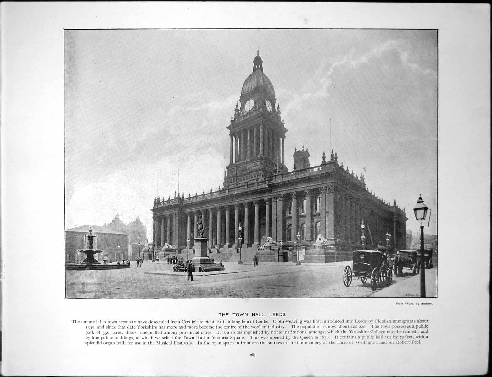 Old Print Town Hall Leeds Cerdics Loidis Lledr North Wales Bettws-Y-Coed