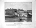 Antique Old Print Sandwich Bridge Barbican Chichester Cathedral Market Cross
