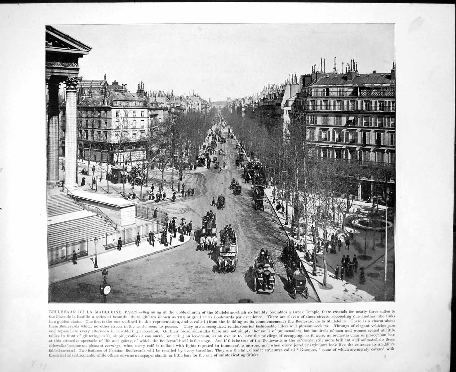 Old Boulevard De La Madelaine Paris Westminster Abbey London C1893 108RG 19th