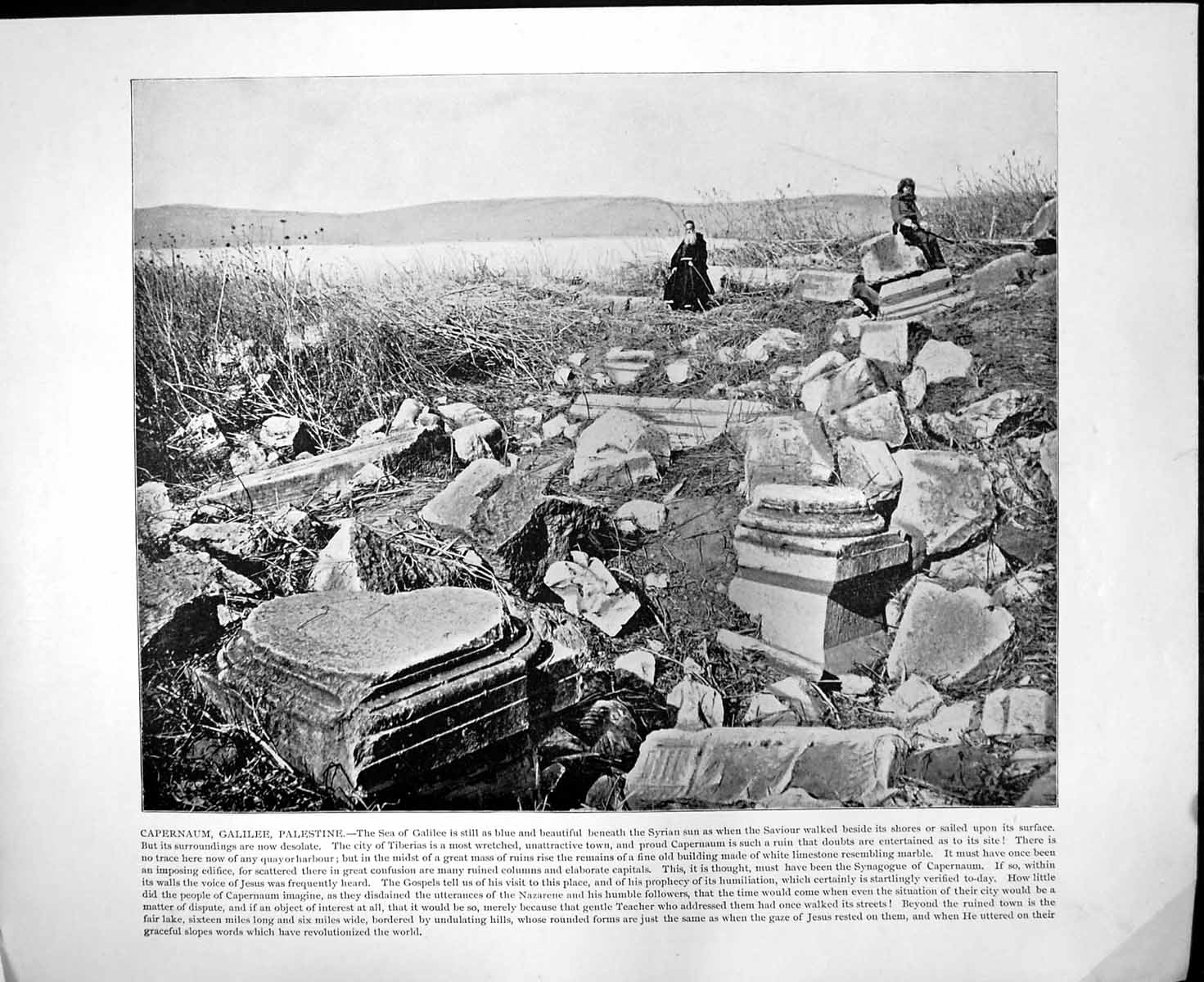 Print Capernaum Galilee Palestine Native Village Near Calcutta India C1893 127RG