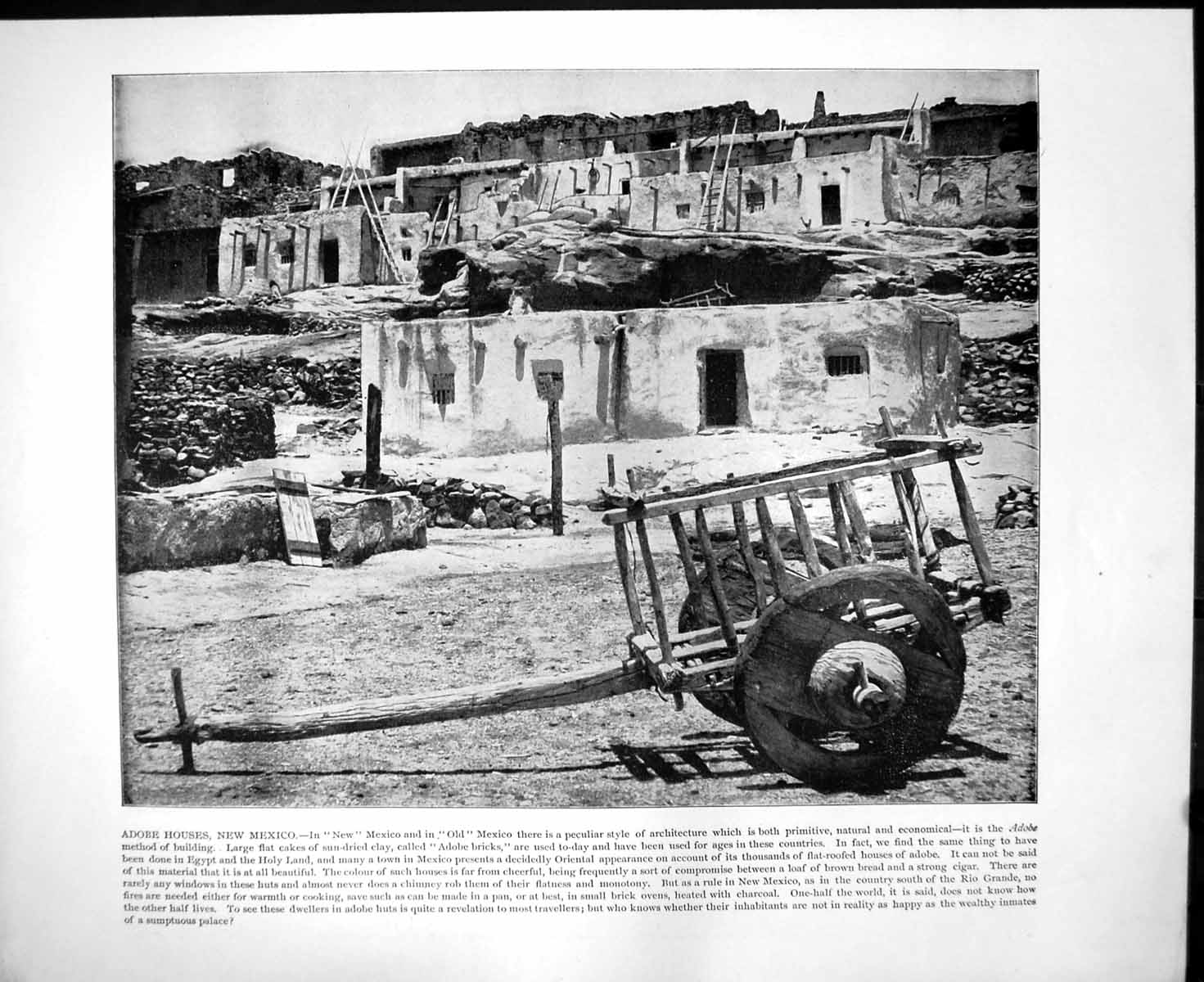 Old Adobe Houses New Mexico Cliff House Seal Rocks California C1893 137RG 19th