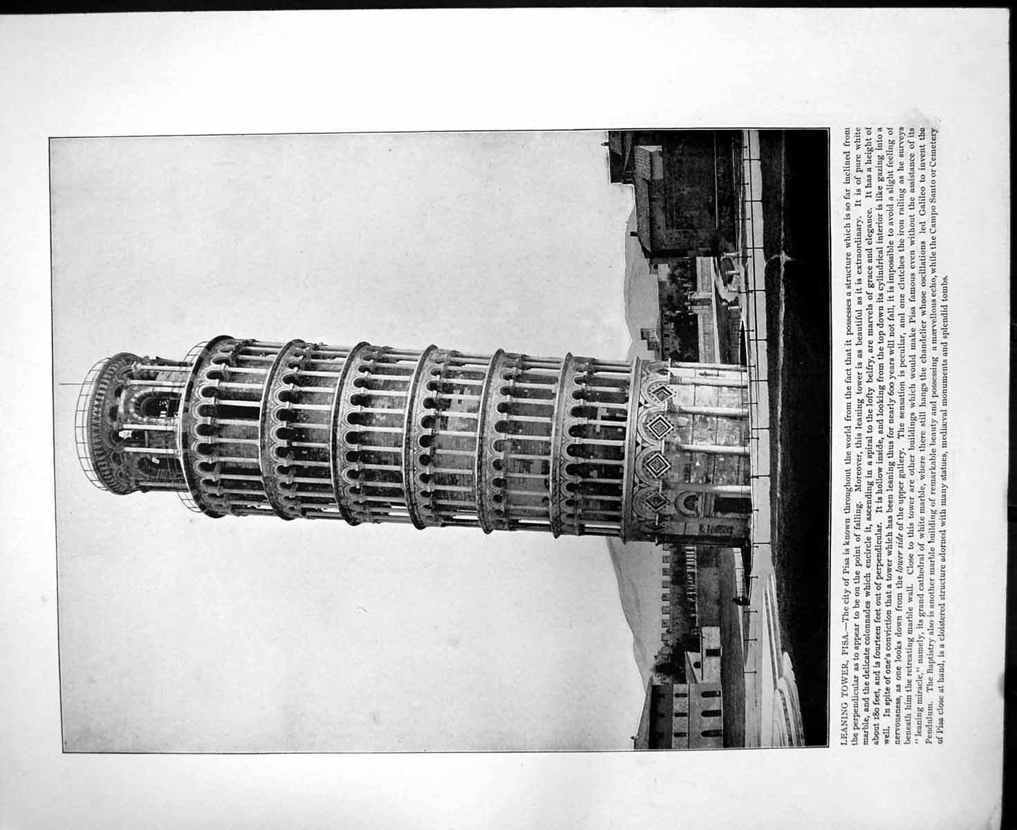 Old Leaning Tower Pisa Bridge Sighs Venice Buildings Waterway C1893 149RG 19th