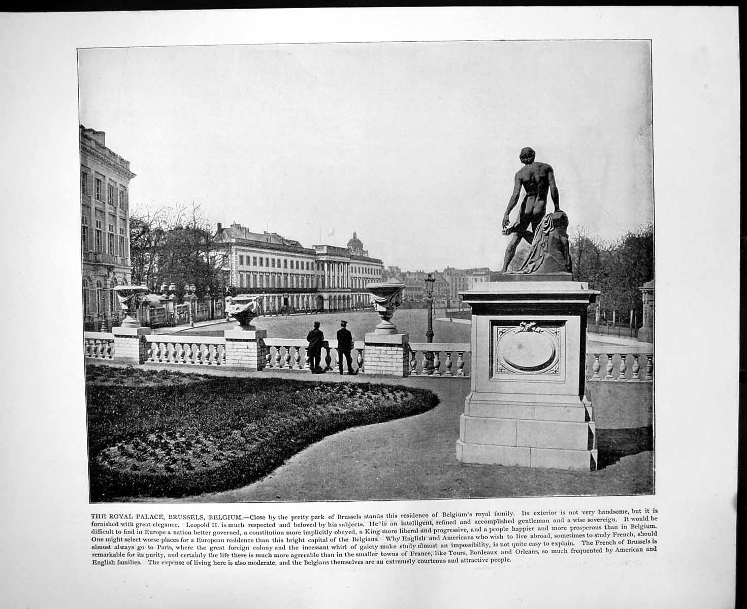 Print Royal Palace Brussels Belgium Thun Bernese Alps Switzerland C1893 167RG