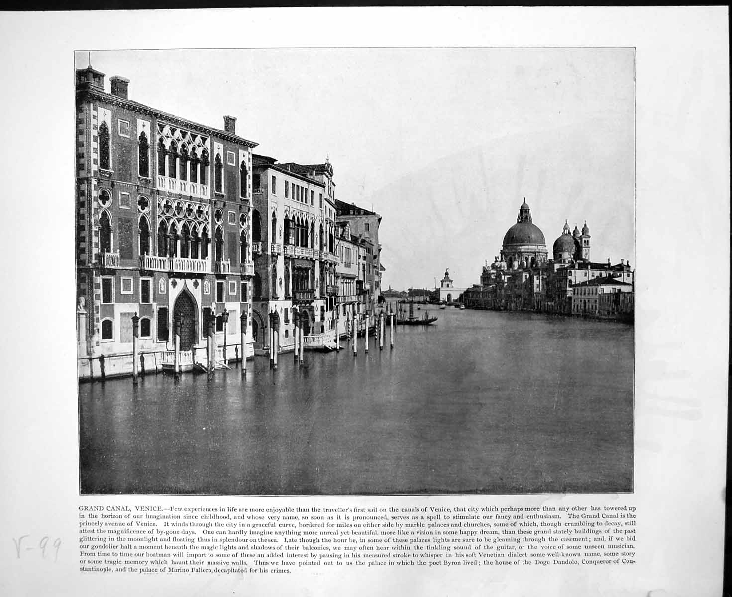 Old Grand Canal Venice Italy Statue Liberty New York Harbour C1893 169RG 19th