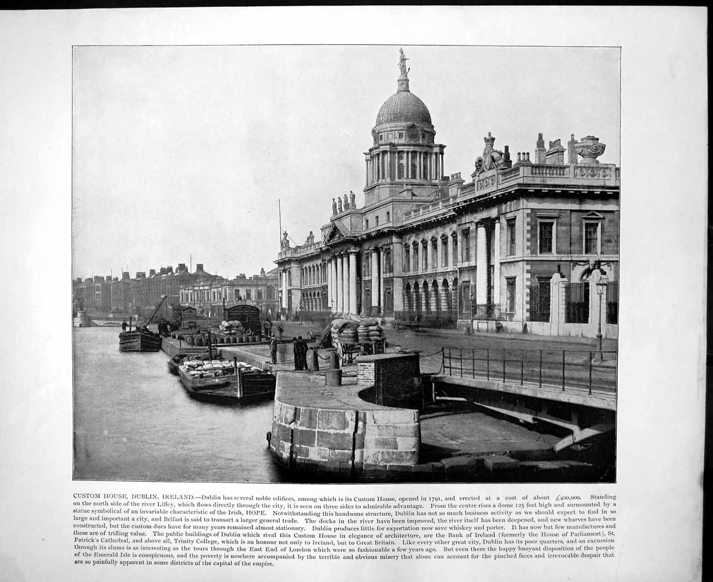 Old Custom House Dublin Prince Bismarck'S Residence Berlin C1893 171RG Victorian