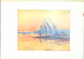 Original Old Antique Print Westminster River Thames