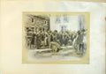 Original Old Antique Print Pig Market Brittany
