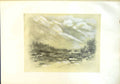 Original Old Antique Print Neighbourhood Chamonix River Trees Mountains