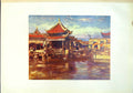 Original Old Antique Print Tea House Shanghai By River