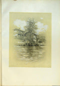 Original Old Antique Print River Dwelling Srinagar Cashmere