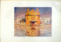 Original Old Antique Print Gen Temple India Edge River