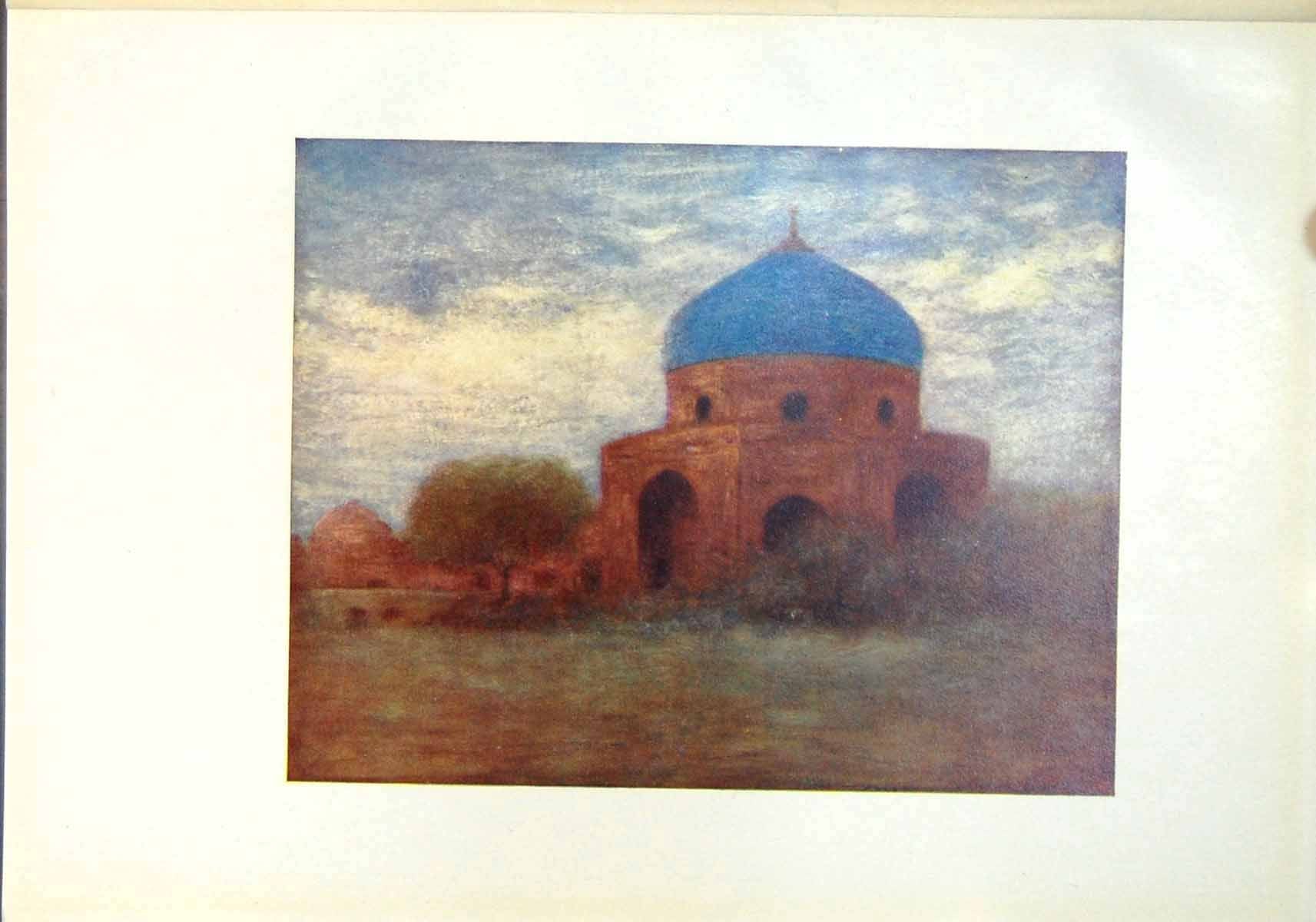 Original Old Antique Print Porcelain Dome Amritsar India