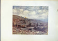 Original Old Antique Print Mount Olives Palestine Temple