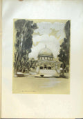 Original Old Antique Print Mosque Omar Jerusalem Palestine