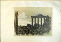 Original Old Antique Print Remains Ancient Rome Parts Buildings