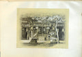 Original Old Antique Print Entrance To Temple Japan Tree Statues