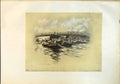 Original Old Antique Print Ogara River Tokio Japan Bridge Boats