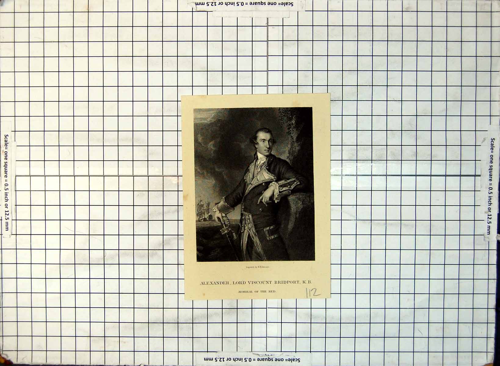 Old Alexander Lord Viscount Bridport K.B. Admiral The Red Ship 1867 112G 19th