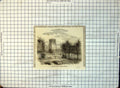 Antique Old Print Grave Cook Rugeley Churchyard Tomb Church Trees People 115G