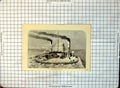 Old Print Russian Circular Ironclad Sea Guns Funnels Lifeboats C1888 120G 19th